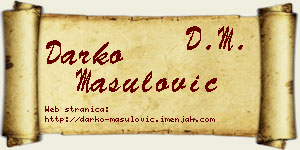 Darko Mašulović vizit kartica
